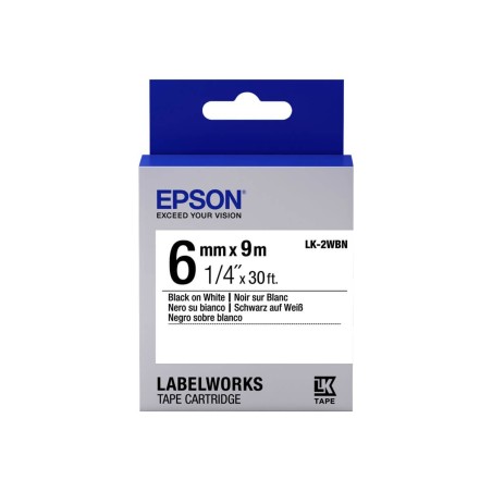 Epson LabelWorks LK-2WBN - bande d'étiquettes - 1 rouleau(x) - Rouleau (0,6 cm x 9 m) Epson - 1