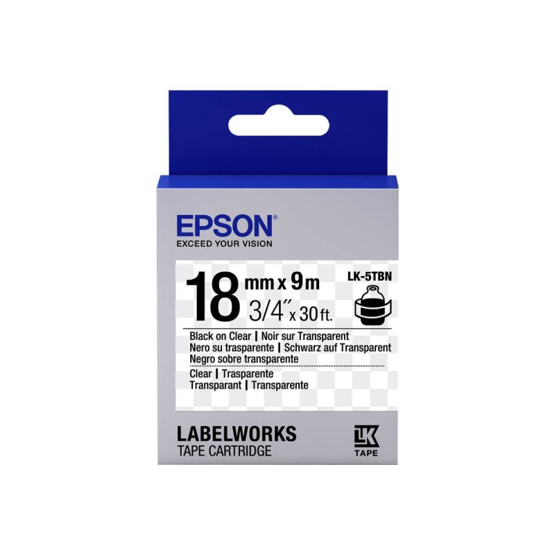 Epson LabelWorks LK-5TBN - bande d'étiquettes - 1 rouleau(x) - Rouleau (1,8 cm x 9 m) Epson - 1
