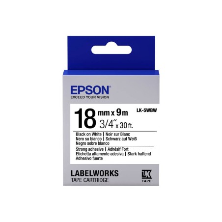 Epson LabelWorks LK-5WBW - bande d'étiquettes - 1 rouleau(x) - Rouleau (1,8 cm x 9 m) Epson - 1