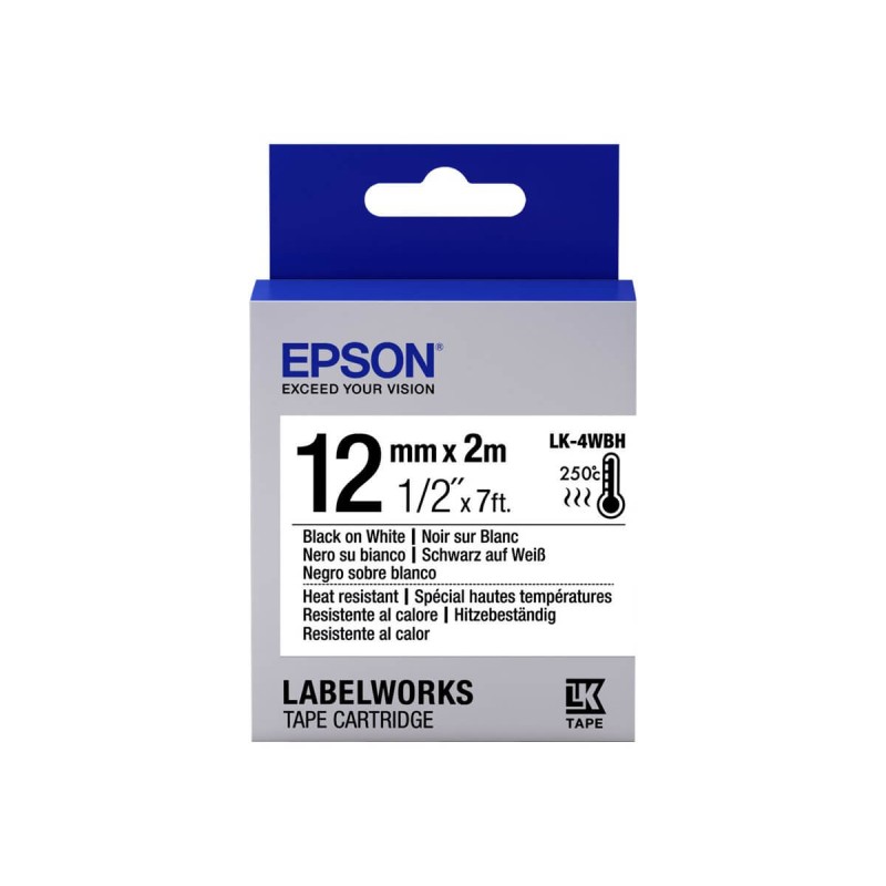 Epson LabelWorks LK-4WBH - bande d'étiquettes - 1 rouleau(x) - rouleau (1,2 cm x 2 m) Epson - 1