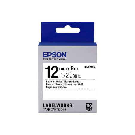Epson LabelWorks LK-4WBN - bande d'étiquettes - 1 rouleau(x) - Rouleau (1,2 cm x 9 m) Epson - 1