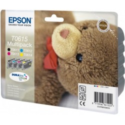 Epson T0615 "Ourson" Cartouche d'encre noir/cyan/magenta/jaune d'origine - C13T06154010
