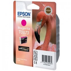 Epson T0873 "Flamand Rose" Cartouche d'encre Magenta d'origine - 890 Pages - C13T08734010