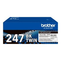 Brother TN247BK TWIN - pack de 2 - à rendement élevé - noir - original - cartouche de toner - 3000 pages