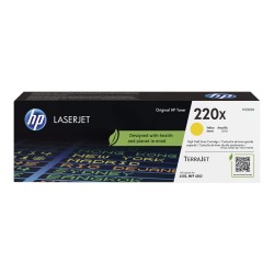 HP 220X - à rendement élevé - jaune - original - LaserJet - cartouche de toner (W2202X) - 5500 pages