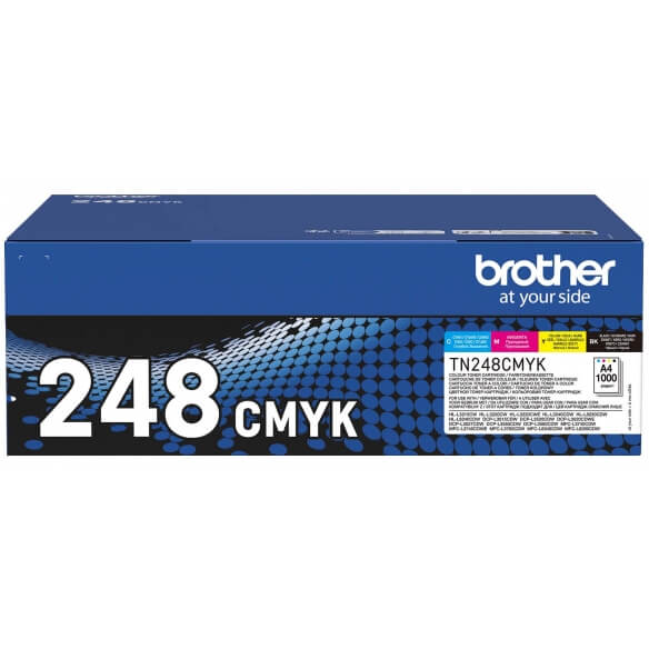 Brother TN248CMYK Pack économique 4 toners couleurs d'origine