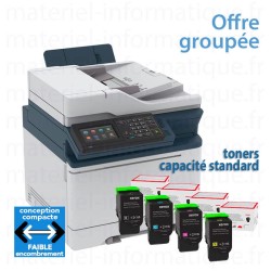 Offre groupée : imprimante multifonctions wifi couleur compacte Xerox C315 DNI + 1 jeu de consommable d'origine Xerox (standard)
