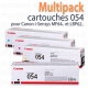 Multipack toner d'origine 4 couleurs 054 pour Canon MF645, MF643, MF641, LBP621, LBP623 - 054PACK