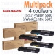 Multipack 4 couleurs haute capacité Xerox pour Workcentre 6605 et Phaser 6600 toner d'origine - 106R0223PACK