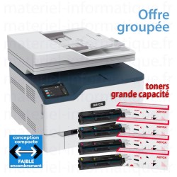 Offre groupée : imprimante multifonction wifi couleur Xerox C235 DNI + 1 jeu de consommable Xerox (grande capacité)