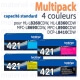 Multipack 4 couleurs capacité standard Brother TN421 d'origine - TN421PACK