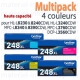 Multipack 4 couleurs haute capacité Brother TN248XL d'origine - TN248XLPACK
