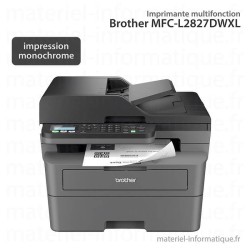 Pack imprimante multifonction laser 4-en-1 monochrome A4 Brother MFC-L2827DWXL
