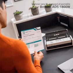 Scanner sans fil, compact et portable Brother ADS-1800W
