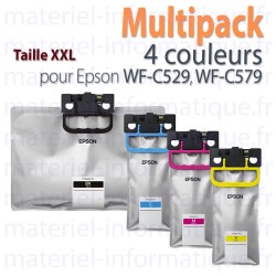 Multipack 4 couleurs taille XXL Epson C13T01D d'origine pour WF-C529, WF-C579