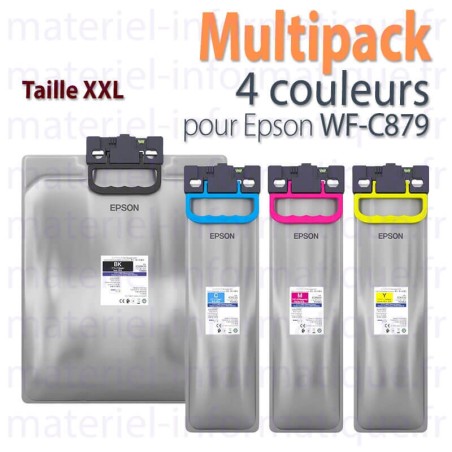 Multipack 4 couleurs taille XXL Epson C13T05B d'origine pour WF-C879