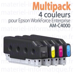 Multipack 4 couleurs Epson C13T08H d'origine pour WorkForce Enterprise AM-C4000