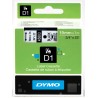 DYMO 45803 Ruban D1 Standard Noir sur Blanc 19mm x 7m