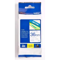 Brother TZE-263 Ruban Laminé largeur 36mm Bleu sur Blanc 8m