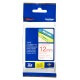 Brother TZE-232 Ruban Laminé largeur 12 mm Rouge sur Blanc - TZE232