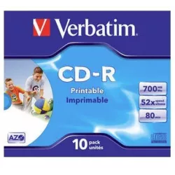 Verbatim CD-R AZO Wide Inkjet Printable
