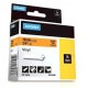 DYMO 18436 Rhino Ruban Vinyl Coloré Noir sur Orange 19mm x 5.5m
