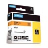 DYMO 18435 Rhino Ruban Vinyl Coloré Noir sur Orange 12mm x 5.5m 