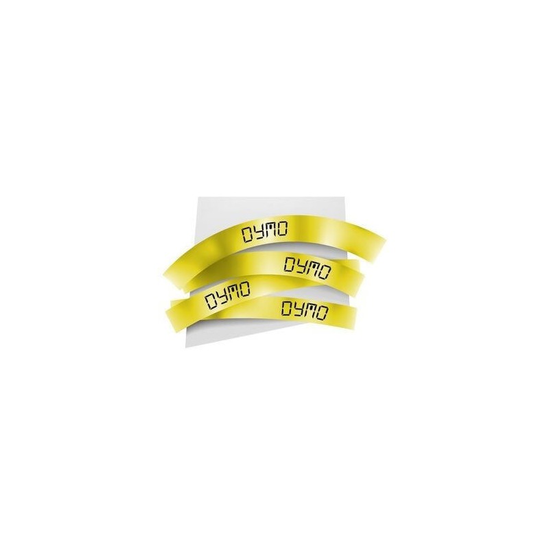 DYMO 18052 Rhino Gaine Thermo-rétractables Noir sur Jaune 6mm x 1.5m