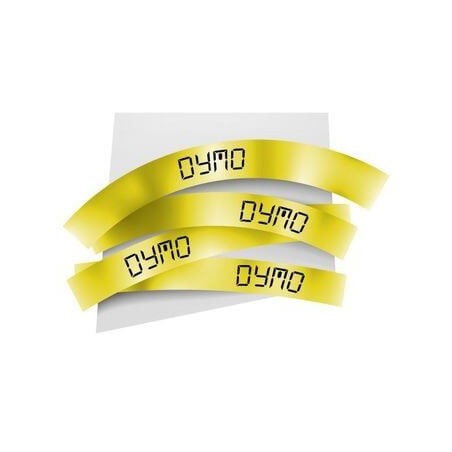 DYMO 18052 Rhino Gaine Thermo-rétractables Noir sur Jaune 6mm x 1.5m