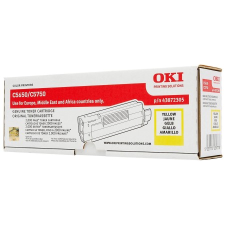 OKI Jaune toner 2000 pages pour C5650 / 5750