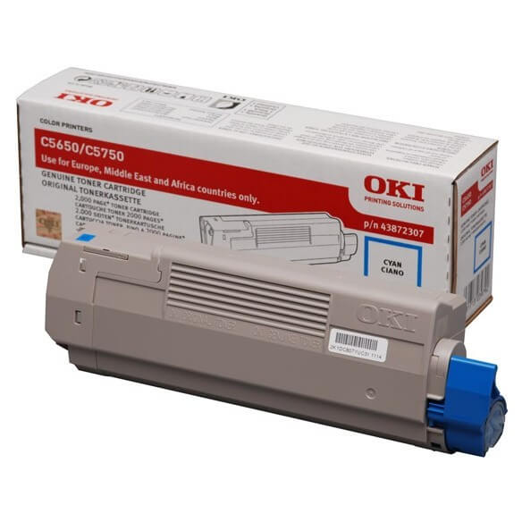 OKI Cartouche de toner Cyan 2000 pages pour C5650/C5750