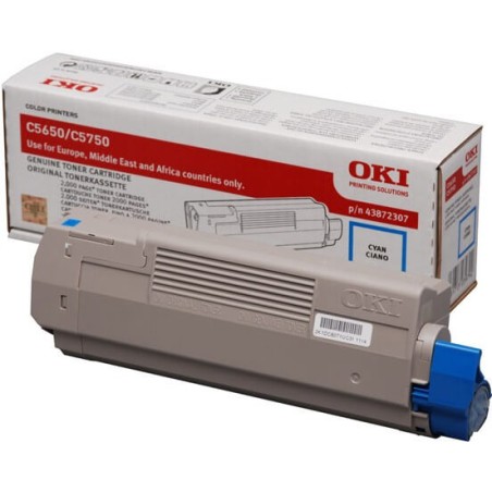 OKI Cartouche de toner Cyan 2000 pages pour C5650/C5750