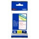 Brother TZE-132 Ruban laminé 12mm Rouge sur Transparent 8m - TZE132