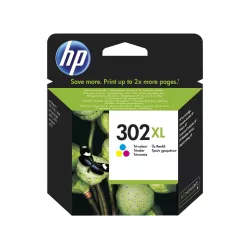 HP 302XL cartouche d'encre tricolore a rendement élevé pour Deskjet 1010, 2130, 36XX, Envy 45XX, Officejet 38XX, 46XX d'origine - 300 Pages