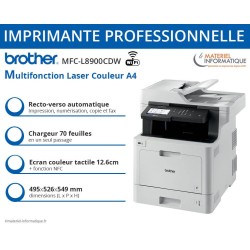 Brother Multifonction laser couleur A4 recto-verso Wifi 