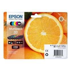 Epson 33 Multipack - pack de 5 - noir, jaune, cyan, magenta, photo noire cartouche d'encre d'origine Epson - 1